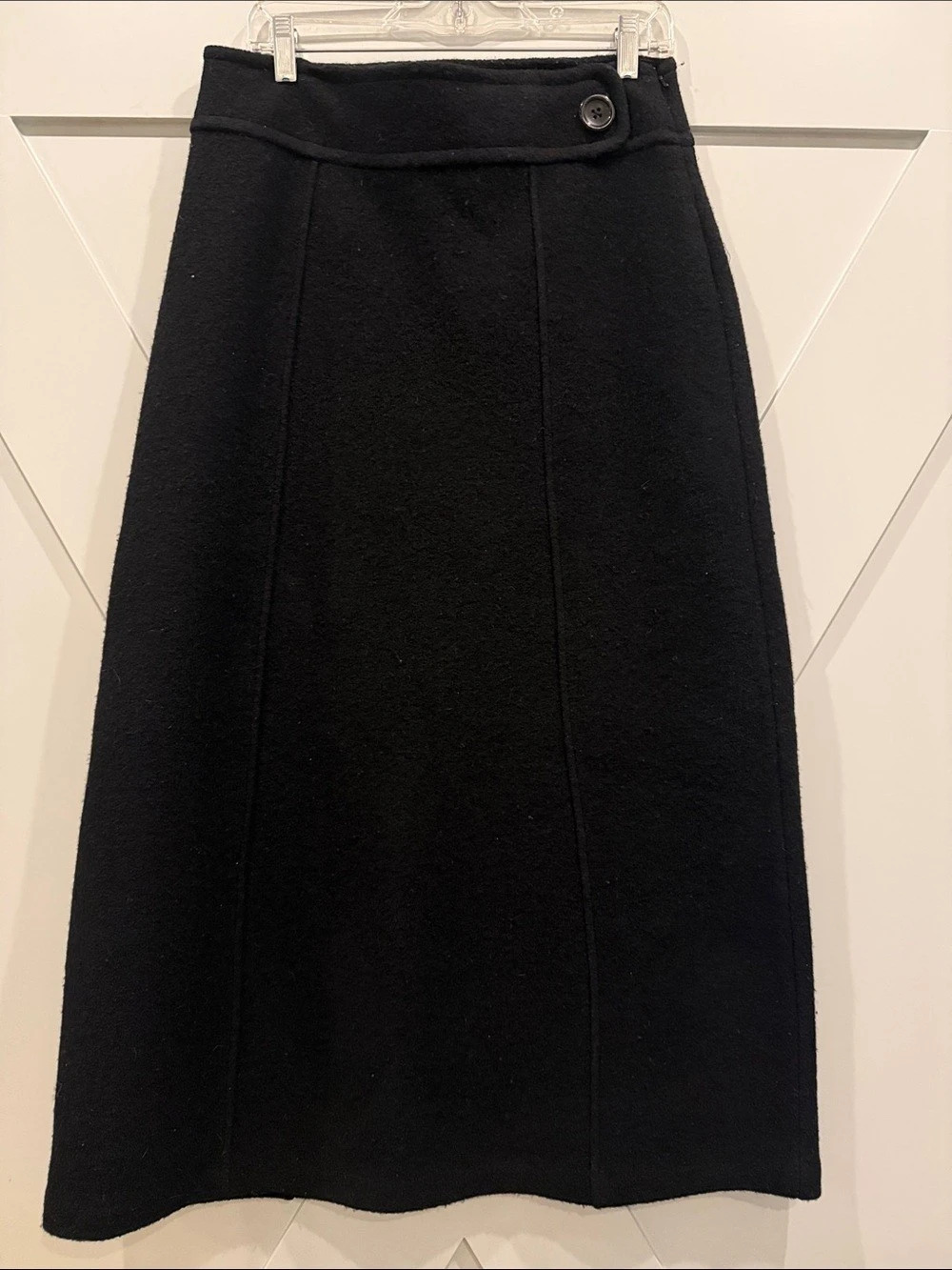 Willis Smith Wool Maxi Skirt in Black Size 10
